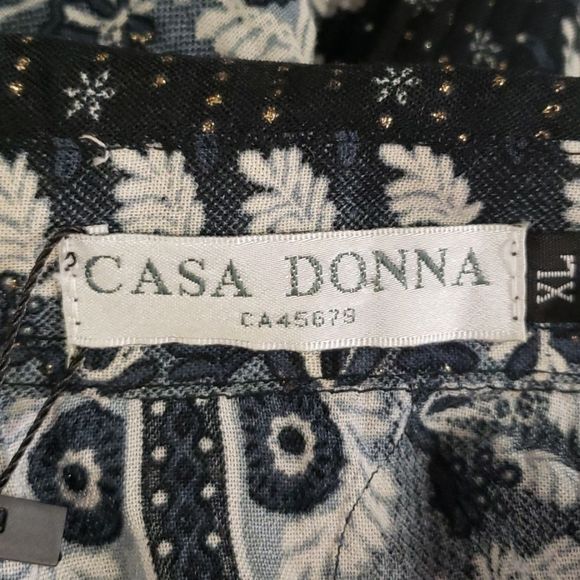 NWOT 💟 Casa Donna Long Button Shirt Blouse Top - Picture 12 of 13